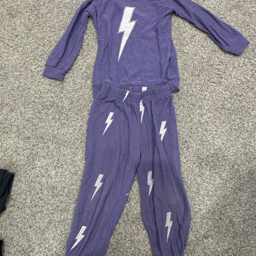 Chaser girl purple lightening bolt matching top and bottom